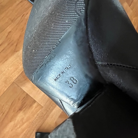 Saint Laurent Niki 105 over-the-knee boots in black shiny leather. 38 - Picture 14 of 16